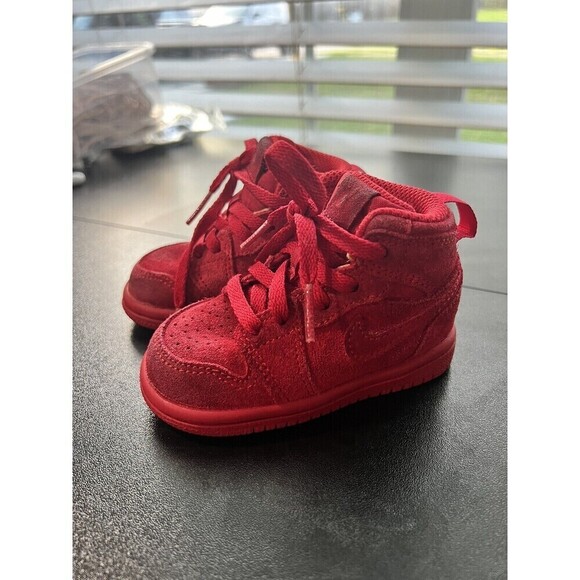 Nike Air Jordan 1 I Retro High OG Baby 4c Gym Red  October 705304-603 Chicago - Picture 1 of 6
